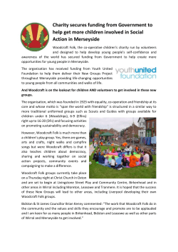 Louise Harland Davies, Woodcraft Folk`s Project Officer for