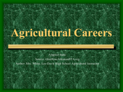 Agricultural Careers