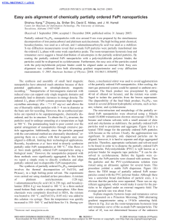 Easy axis alignment of chemically partially ordered