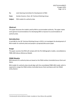 Abstract Introduction Scope FRBR Models