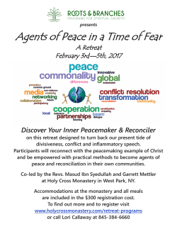 Agents of Peace in a Time of Fear