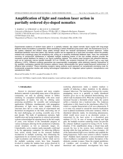 Amplification of light and random laser action in partially ordered