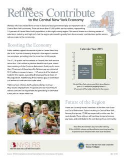 Public Retirees Contribute to the Central New York Economy