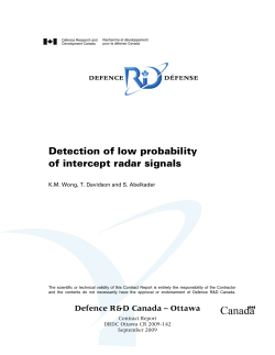 Detection of low probability of intercept radar signals