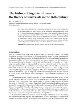 the theory of universals in the 16th century