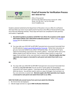 Proof of Income for Verification Process