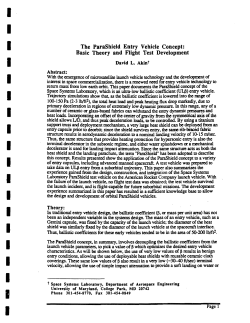The ParaShield Entry Vehicle Concept: Basic Theory and Flight Test