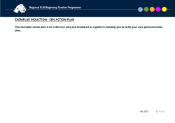 EXEMPLAR INDUCTION SEN ACTION PLAN