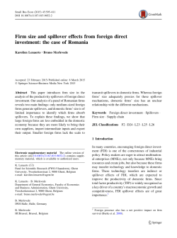 Firm size and spillover effects from foreign direct investment: the