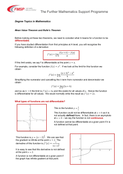 Mean Value Theorem and Rolle`s Theorem