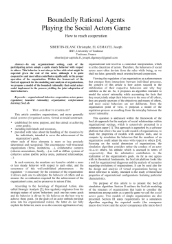 Boundedly Rational Agents Playing the Social Actors Game