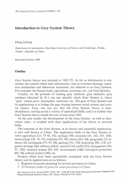 Introduction to Grey System Theory