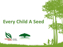 Every Child A Seed - National Parks Board