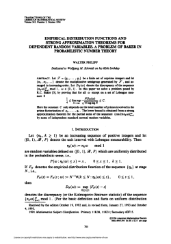 empirical distribution functions and strong approximation theorems
