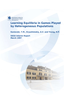 Learning Equilibria in Games Played by Heterogeneous Populations