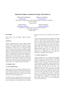 Enhanced Cellular Automata for image noise removal