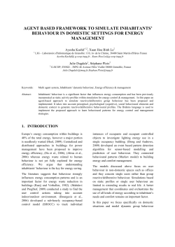 Agent Based Framework to Simulate Inhabitants