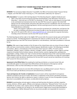 CONNECTICUT HIGHER EDUCATION TRUST MATCH