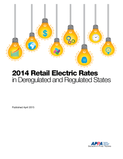 2014 Retail Electric Rates - American Public Power Association