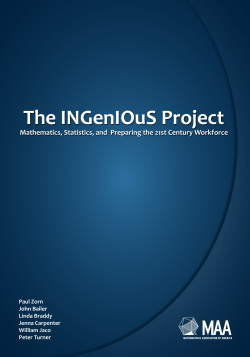 The INGenIOuS Project - Mathematical Association of America