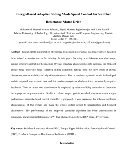 Energy-Based Adaptive Sliding Mode Speed Control for Switched