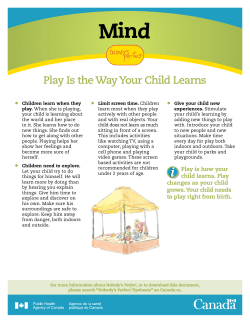 Play Is the Way Your Child Learns