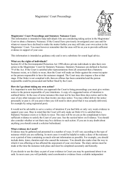 Magistrates` Court Proceedings - Aylesbury Vale District Council