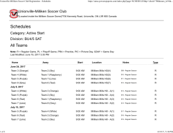 Unionville-Milliken Soccer Club Registration