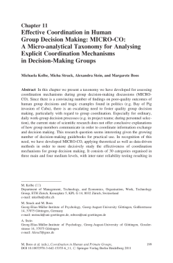 Effective Coordination in Human Group Decision Making: MICRO