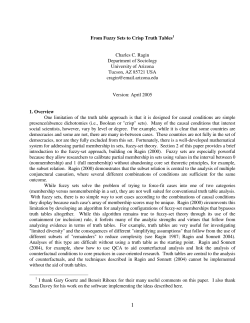 From Fuzzy Sets to Crisp Truth Tables1 Charles C