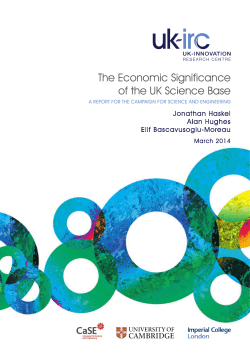 The Economic Significance of the UK Science Base