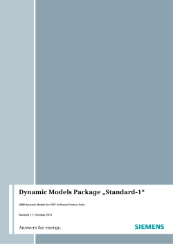 Dynamic Models Package "Standard-1"