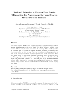 Rational Behavior in Peer-to-Peer Profile Obfuscation for
