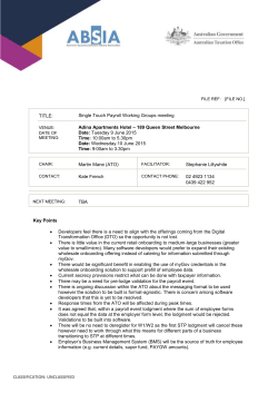 Key messages and action items