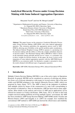 Analytical Hierarchy Process under Group Decision Making with