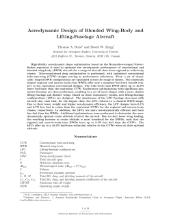 Aerodynamic Design of Blended Wing-Body and Lifting