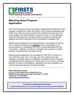 Matching Grant Application