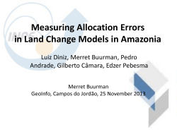 Measuring Allocation Errors in Land Change Models in