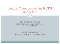 Digital Curriculum in RCPS