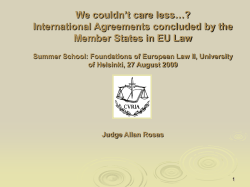 Ten Years EFTA Court Symposium on 21 October 2004