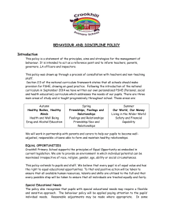 Behaviour and Discipline Policy 2016