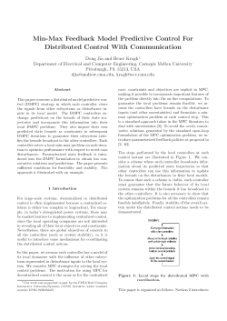 Min-Max Feedback Model Predictive Control For Distributed Control