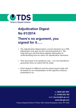 Unpaid rent and fees - Tenancy Deposit Scheme