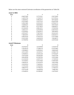 Below are the atom-centered Cartesian coordinates of the
