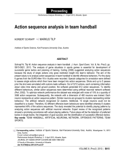 Action sequence analysis in team handball