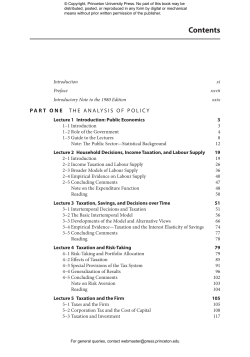 Lectures on Public Economics, Updated edition