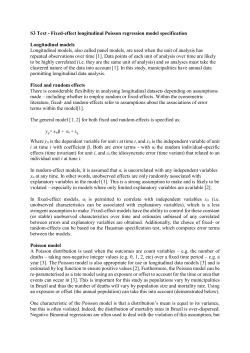 S3 Text - Fixed-effect longitudinal Poisson regression model