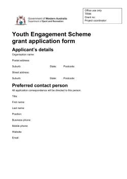 GENERIC Grant Application Form