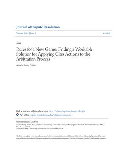 Rules for a New Game: Finding a Workable Solution for Applying