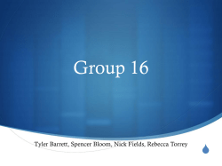 Group 16 - Nick Fields